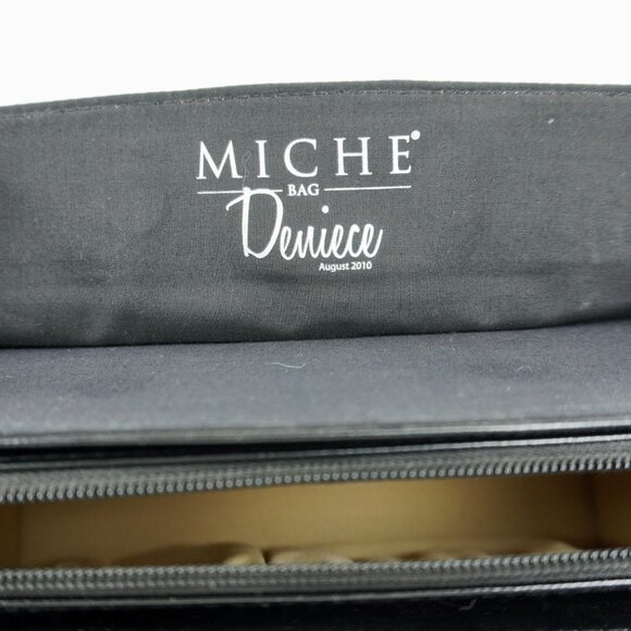 Miche Classic Shell Women Hand Bag "Deniece" Retired Dark Denim Ostrich Leather - Picture 7 of 8